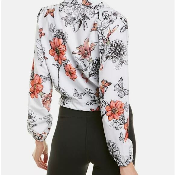 9two5 Fit White Floral Deal Braker Jacket Size XS - Picture 2 of 5